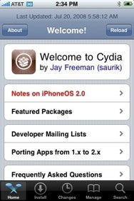 Cydia opens unauthorized iPhone app store