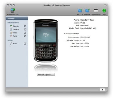 Blackberry desktop software