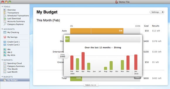 quicken for mac budgeting