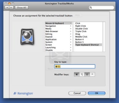 kensington trackballworks for osx