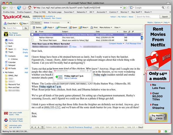 Review Yahoo Mail Online E Mail Macworld