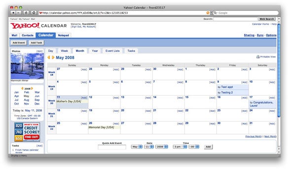 Review: Yahoo Calendar Macworld