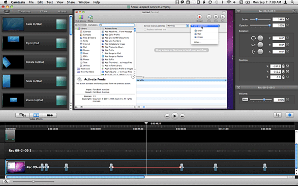 duplicate timeline asset camtasia mac