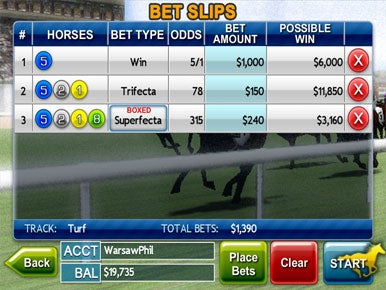 virtual horse race betting